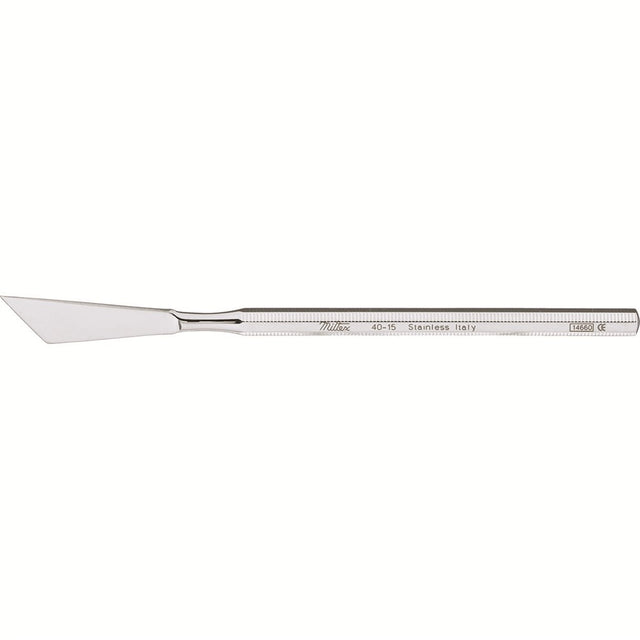 MILTEX Chisel, 5-1/4" (133.7mm), straight edge, 13.8mm wide. MPN: 40-15