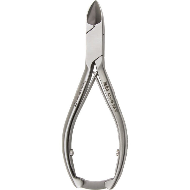 MILTEX Nail Nipper, 5-1/2" (142mm), concave jaws, double spring, stainless. MPN: 40-210-SS