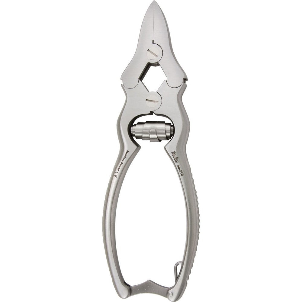 MILTEX Nail Nipper, 6" (155mm), Straight Jaws, Double Action, Stainless. MPN: 40-218