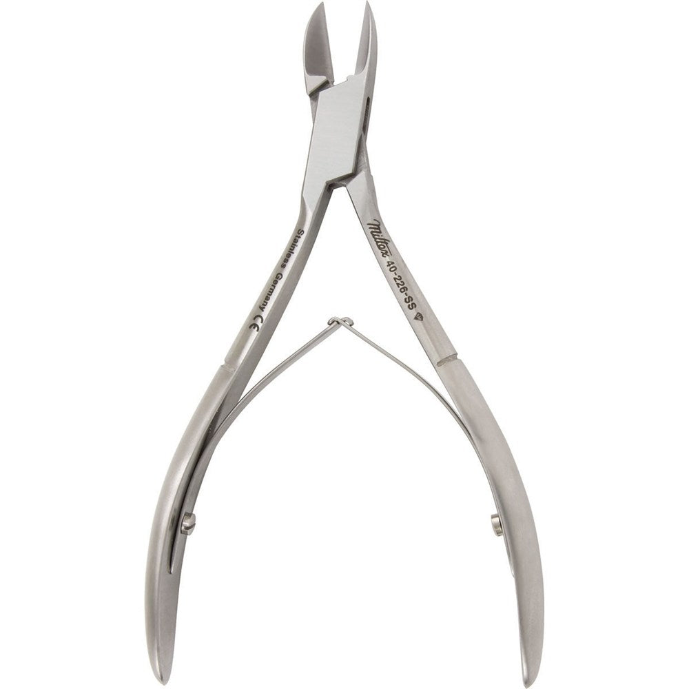 MILTEX Nail Nipper, 5" (128mm), Straight Jaws, Double Spring, Stainless Steel. MPN: 40-226-SS