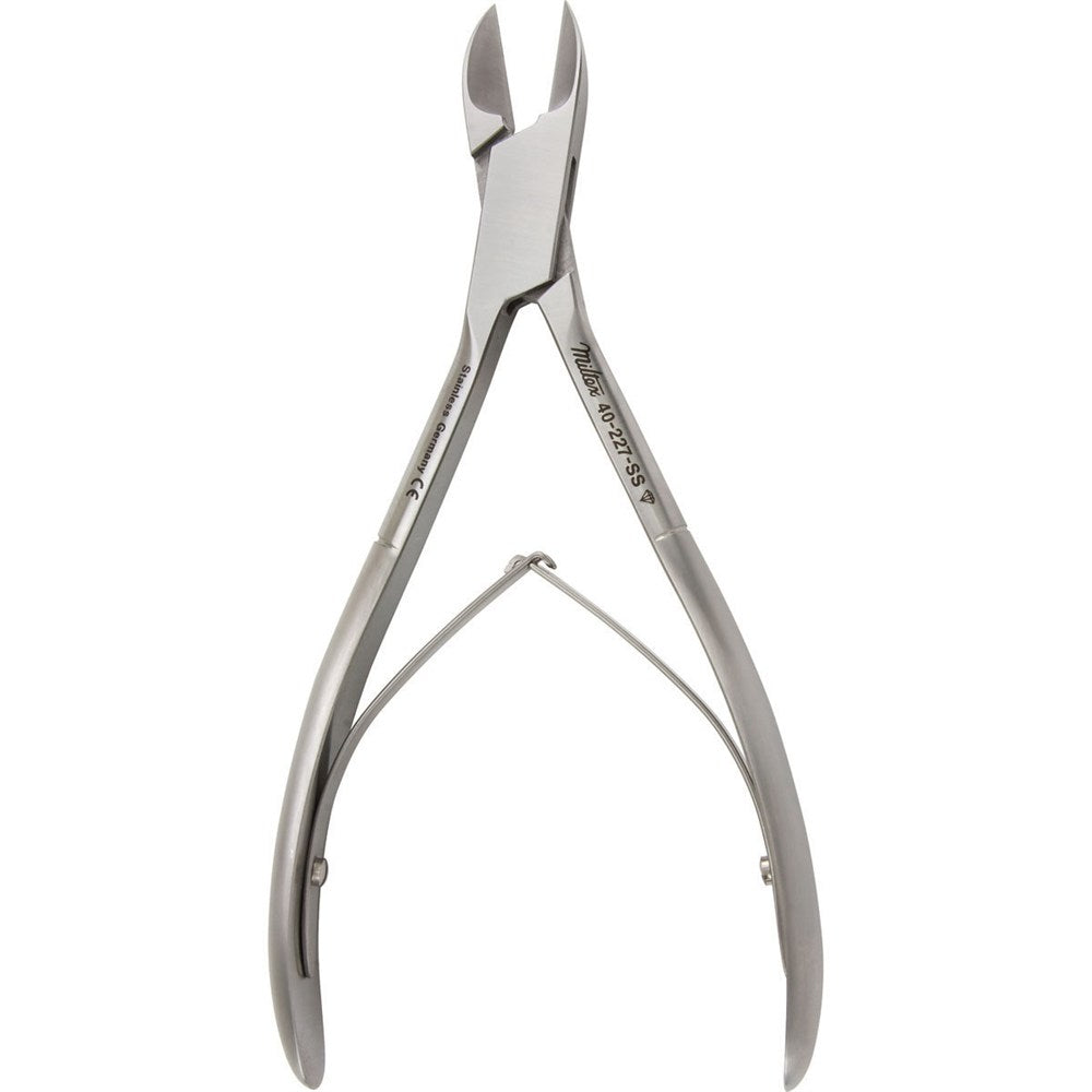 MILTEX Nail Nipper, 6-1/4" (158mm), Heavy Straight Jaws, Double Spring, Stainless Steel. MPN: 40-227-SS