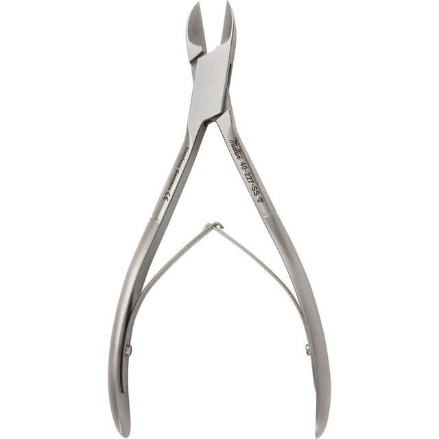 MILTEX Nail Nipper, 6-1/4" (158mm), Heavy Straight Jaws, Double Spring, Stainless Steel. MPN: 40-227-SS