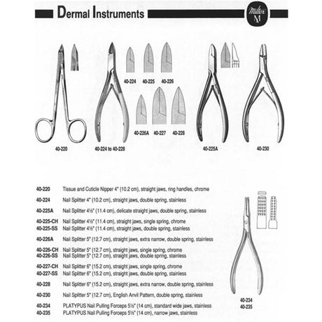 MILTEX Nail Nipper, 6-1/4" (158mm), Heavy Straight Jaws, Double Spring, Stainless Steel. MPN: 40-227-SS - Image 3
