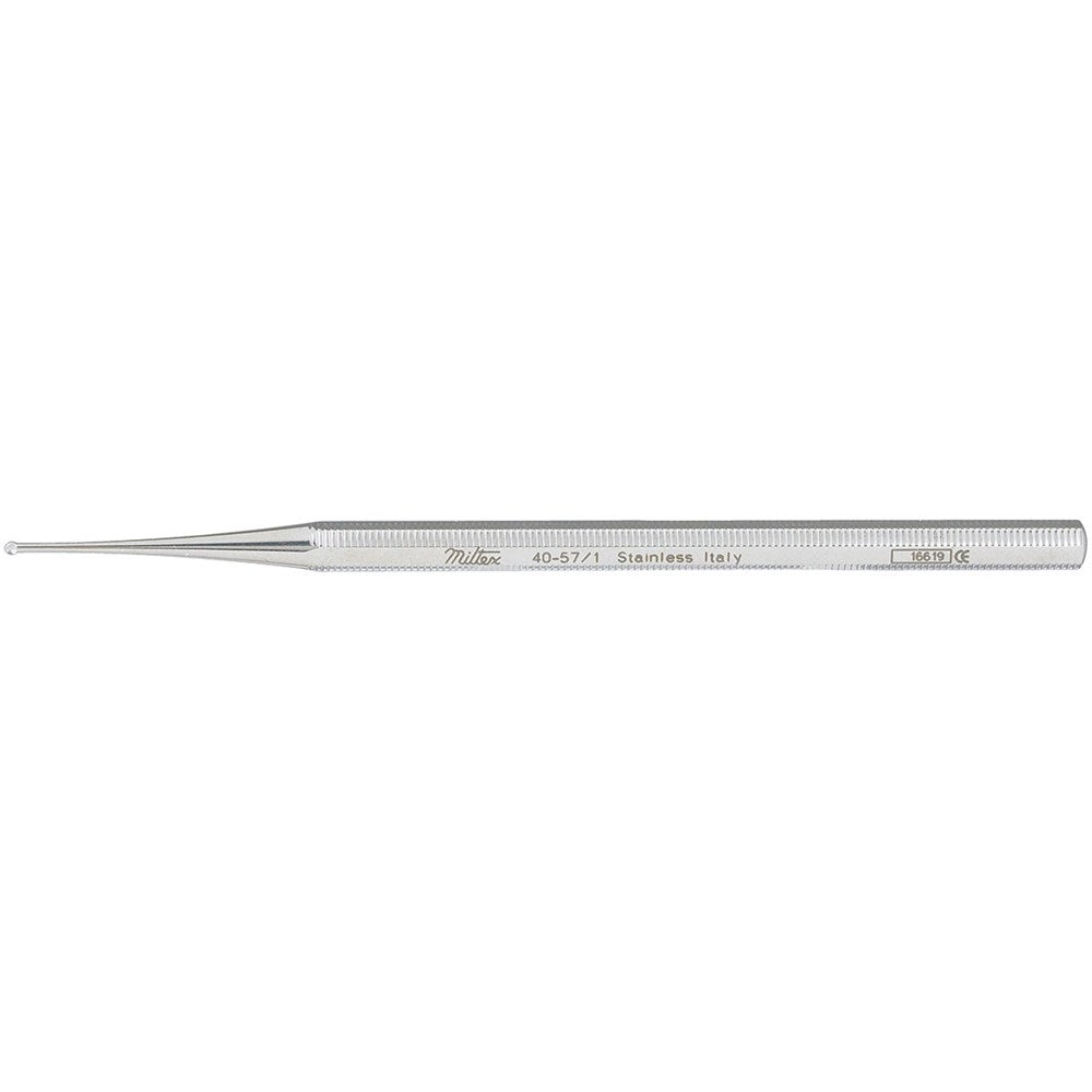 MILTEX Curette Excavator, 5" (127mm), Single-Ended, Small, 1.5mm Diameter, Without Hole. MPN: 40-57/1