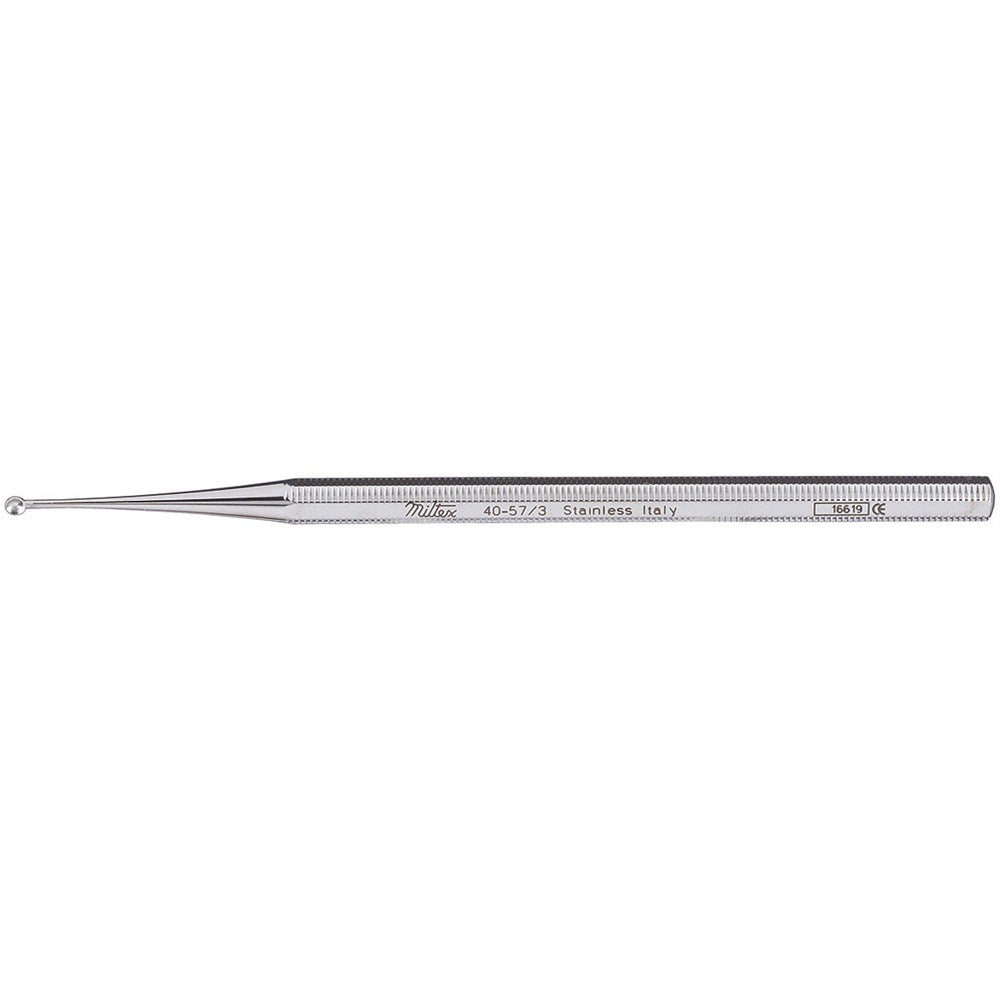 MILTEX Curette Excavator, 5" (127mm), Single-Ended, Large, 2.5mm Diameter, Without Hole. MPN: 40-57/3