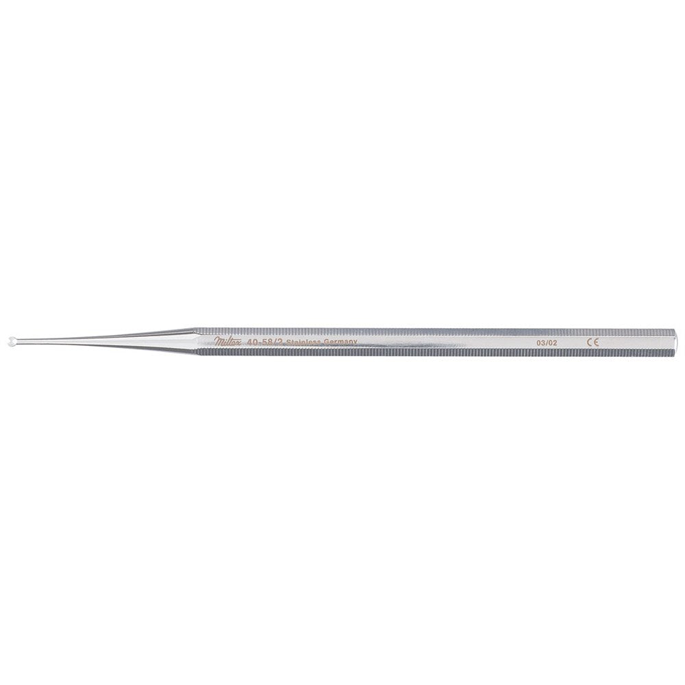 MILTEX Excavator Curette, 5" (127mm), Single-Ended, Medium, 2mm Diameter, without Hole. MPN: 40-58/2