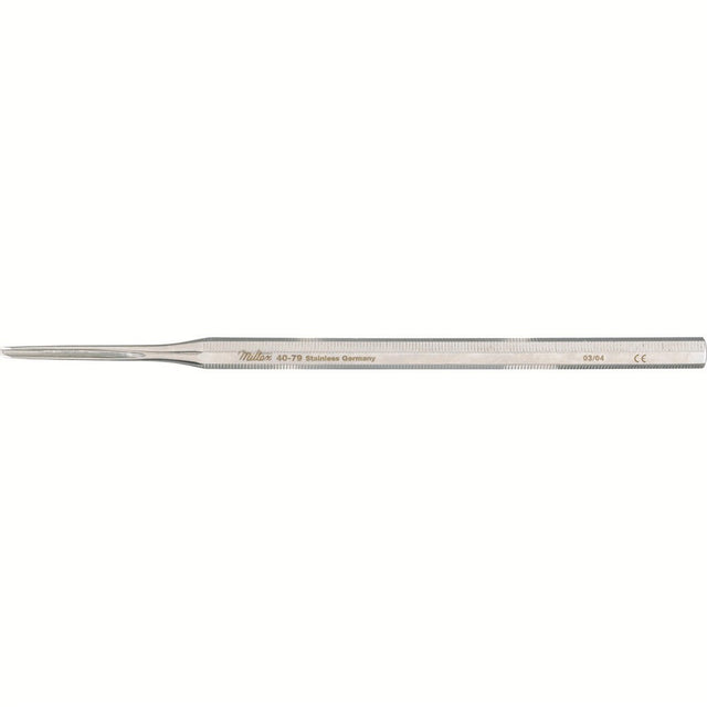 MILTEX Gouge, 5-1/4" (132mm), round tip, 2.3mm wide. MPN: 40-79