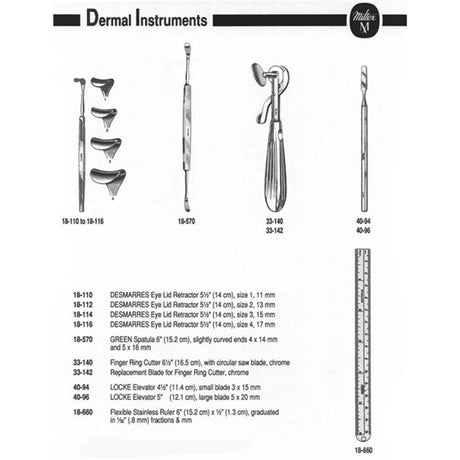 MILTEX LOCKE Elevator, 5" (128mm), large blade, 5mm x 22mm, blunt. MPN: 40-96 - Image 2
