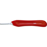 MILTEX no. 6 Knife Handle 5-1/4" (134mm), Red Plastic with Stainless Tip, Fits Blade Sizes 20, 21, 22, 23 & 25. MPN: 4-20