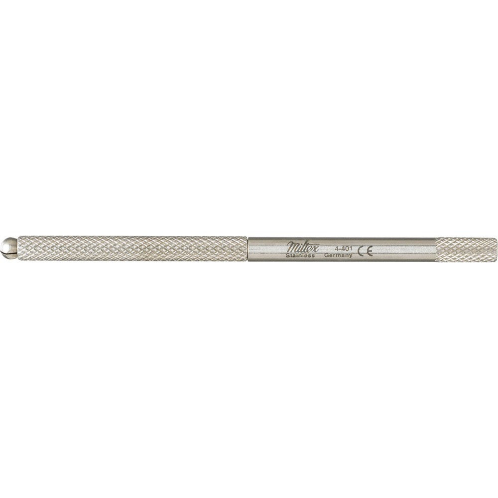 MILTEX Miniature Blade Handle, 4" (100mm) round knurled (3K type), with self-locking chuck. MPN: 4-401