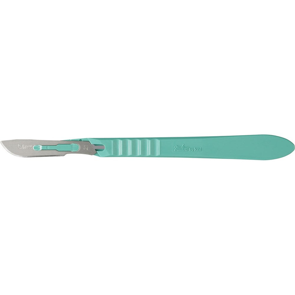 MILTEX Disposable Scalpels, stainless steel, sterile blade size no. 21, 10/box. MPN: 4-421