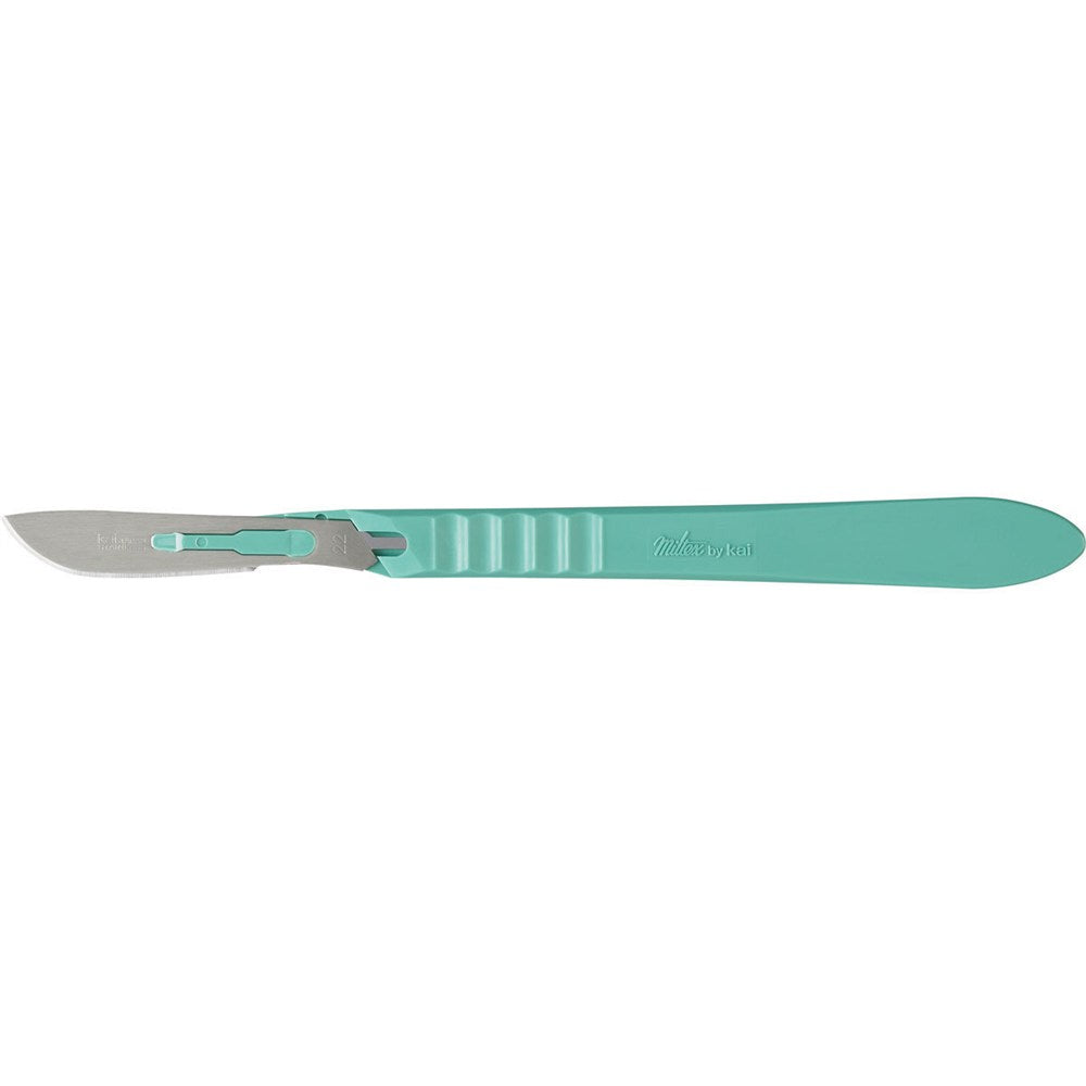 MILTEX Disposable Scalpels, stainless steel, sterile blade size no. 22, 10/box. MPN: 4-422