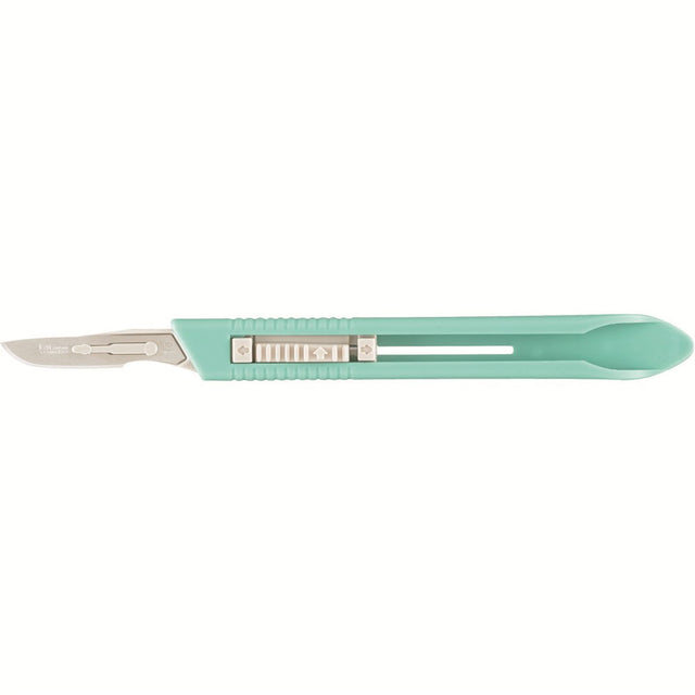 MILTEX Stainless Steel Disposable Safety Scalpel, Retractable Blade, Size No. 10, 10/box. MPN: 4-510