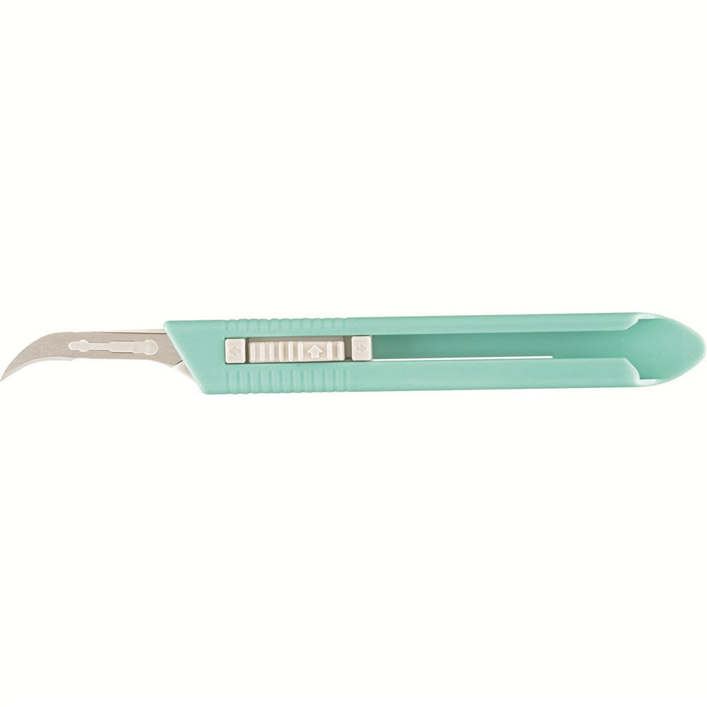 MILTEX Stainless Steel Disposable Safety Scalpel, Retractable Blade, Size No. 12, 10/box. MPN: 4-512