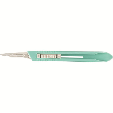 MILTEX Stainless Steel Disposable Safety Scalpel, Retractable Blade, Size No. 15, 10/box. MPN: 4-515