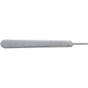 MILTEX no. 3 Scalpel Handle, 4-7/8" (125mm), Fits Blade Sizes 10, 11, 12, 12B, 15 & 15C, mm and cm Graduations, extra fine. MPN: 4-7