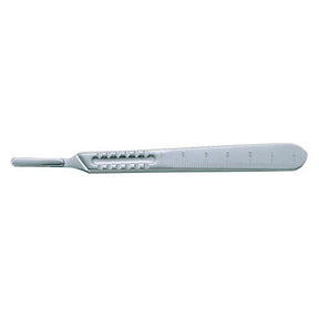 MILTEX no.4 Scalpel Handle, 5-1/4" (135mm), mm and cm Graduations, Nickel Plated, Fits Blade Sizes 20, 21, 22, 23 & 25. MPN: 4-8R