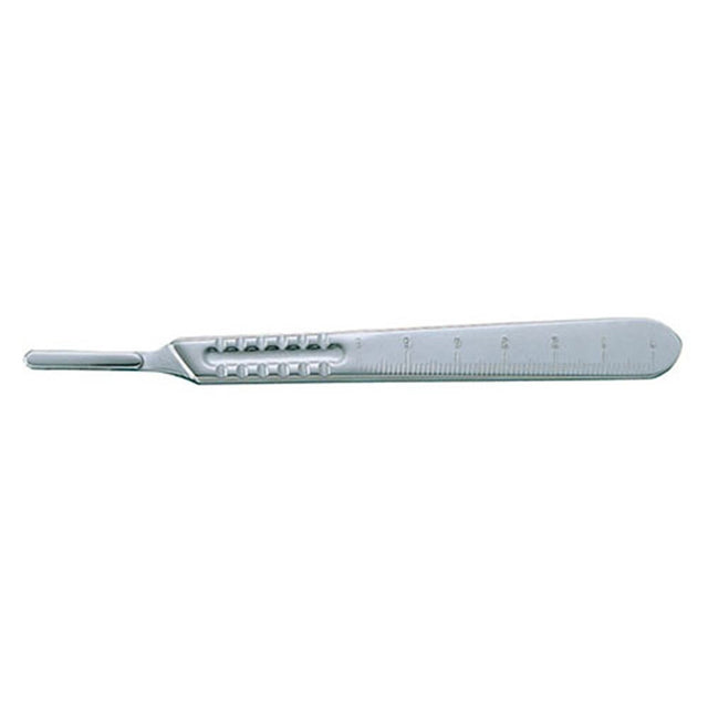 MILTEX no.4 Scalpel Handle, 5-1/4" (135mm), mm and cm Graduations, Nickel Plated, Fits Blade Sizes 20, 21, 22, 23 & 25. MPN: 4-8R