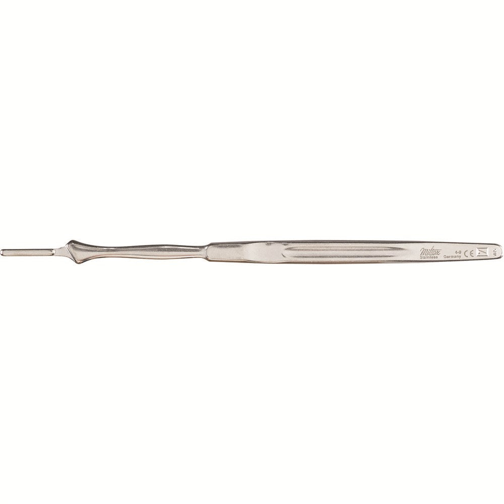 MILTEX no. 7 Scalpel Handle, 6-1/2" (162mm), Fits Blade Sizes 10, 11, 12, 12B, 15 & 15C, Extra Fine. MPN: 4-9