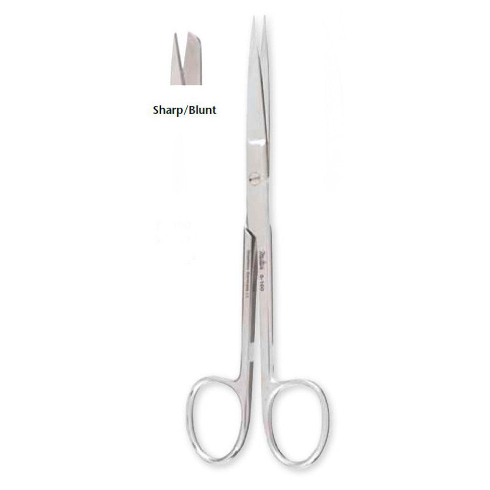MILTEX DEAVER Scissors, 5-1/2", straight, sharp/blunt points. MPN: 5-102