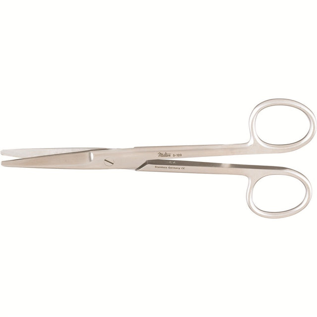 MILTEX MAYO Dissecting Scissors, 5-3/4" (145mm), straight, standard beveled blades. MPN: 5-120