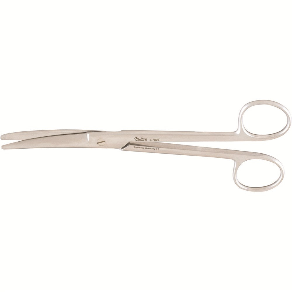 MILTEX MAYO Dissecting Scissors, 6-3/4" (172mm), Curved, Standard Beveled Blades. MPN: 5-126
