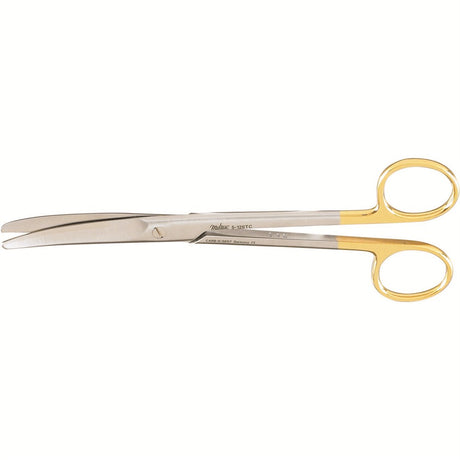 MILTEX MAYO Dissecting Scissors, 6-3/4" (172mm), Curved, Standard Beveled Blades, Carb-N-Sert. MPN: 5-126TC