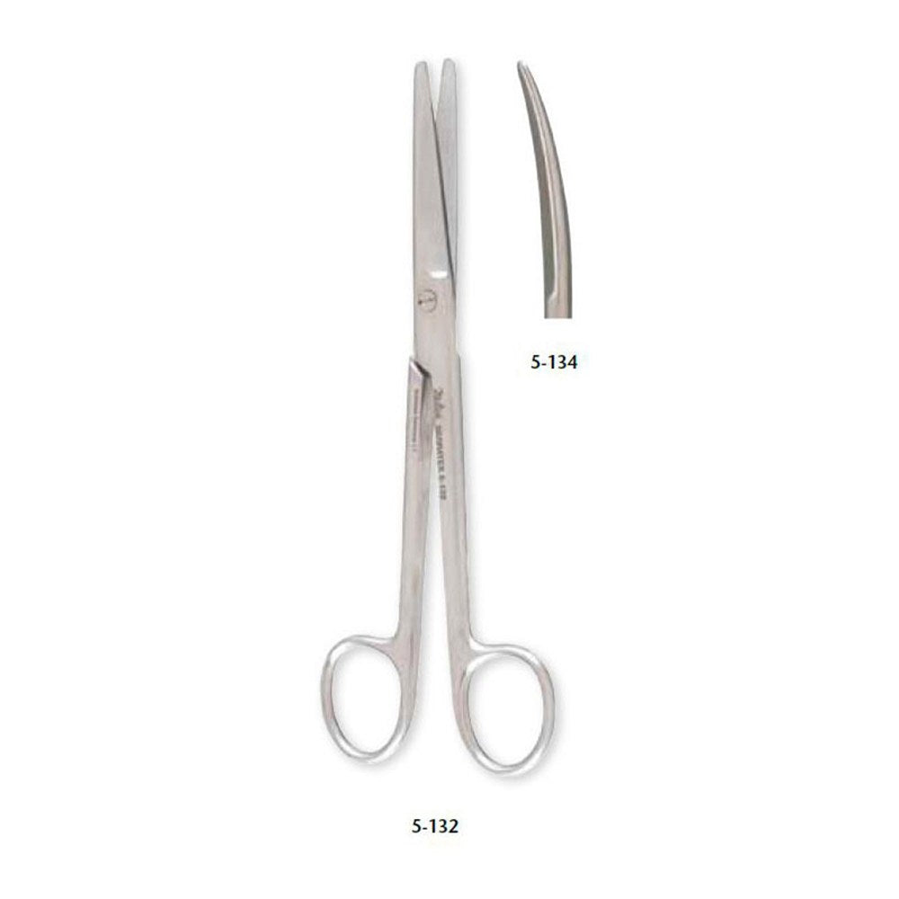 MILTEX Serratex-MAYO Dissecting Scissors, 6-3/4" (17.1 cm), curved, one serrated blade. MPN: 5-134 - Image 3