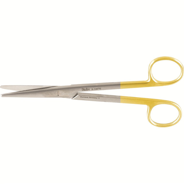 MILTEX MAYO Dissecting Scissors, 6-3/4" (17.1cm), straight, rounded blades, Carb-N-Sert. MPN: 5-140TC