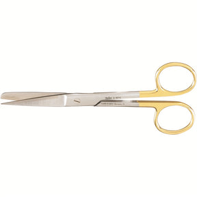 MILTEX Standard Pattern Operating Scissors, straight, 5-1/2" (14cm), sharp-blunt points, Carb-N-Sert. MPN: 5-16TC