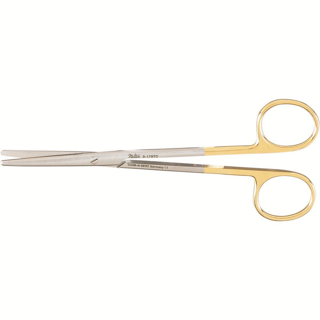 MILTEX Standard Pattern METZENBAUM-LAHEY Scissors, 5-3/4" (145mm), Tungsten Carbide, Straight, blunt points. MPN: 5-179TC