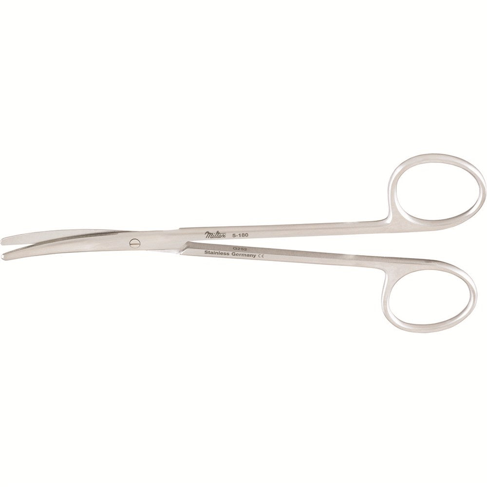 MILTEX Standard Pattern METZENBAUM-LAHEY Scissors, 5-5/8" (144mm), curved, blunt points. MPN: 5-180