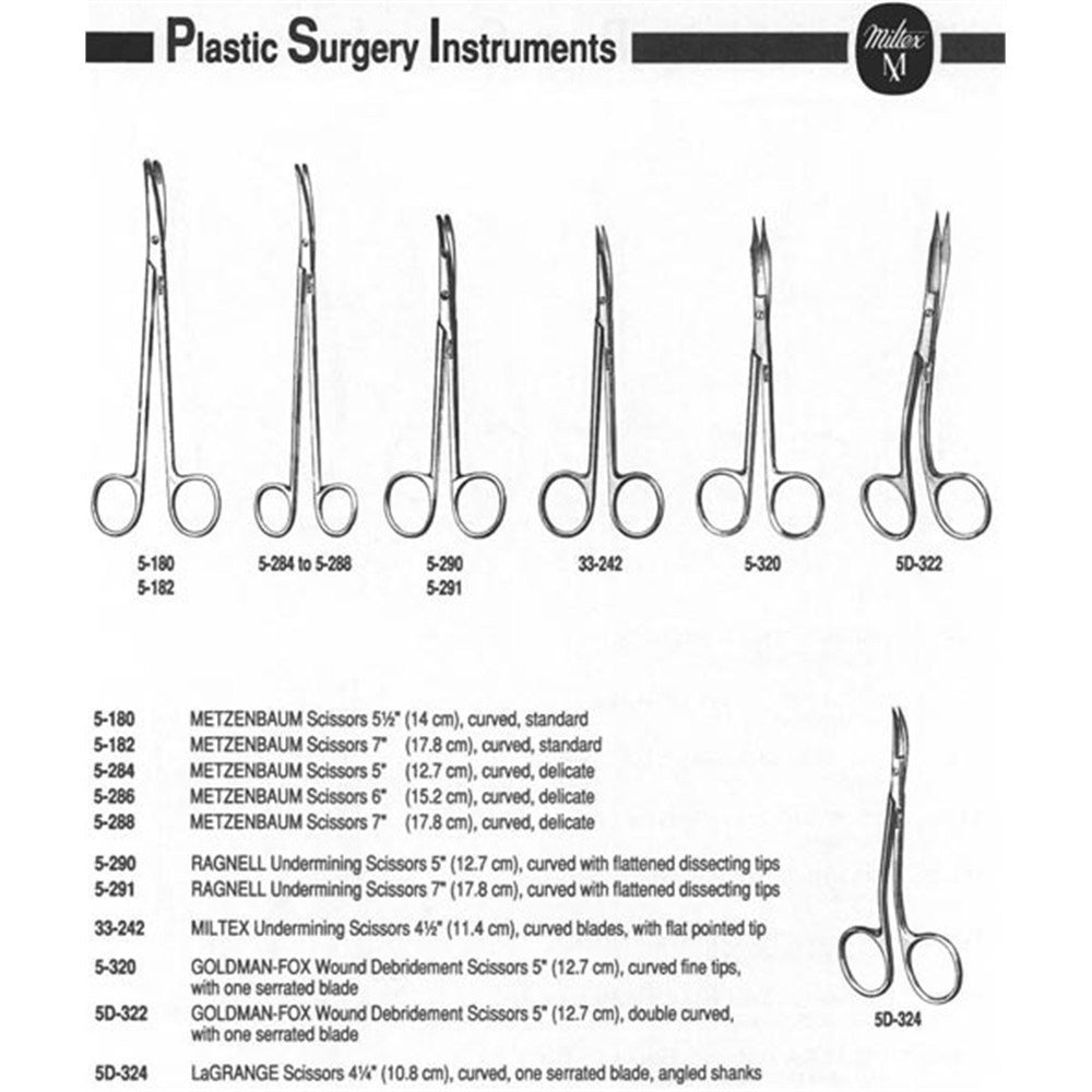 MILTEX Standard Pattern METZENBAUM-LAHEY Scissors, 5-5/8" (144mm), curved, blunt points. MPN: 5-180 - Image 4