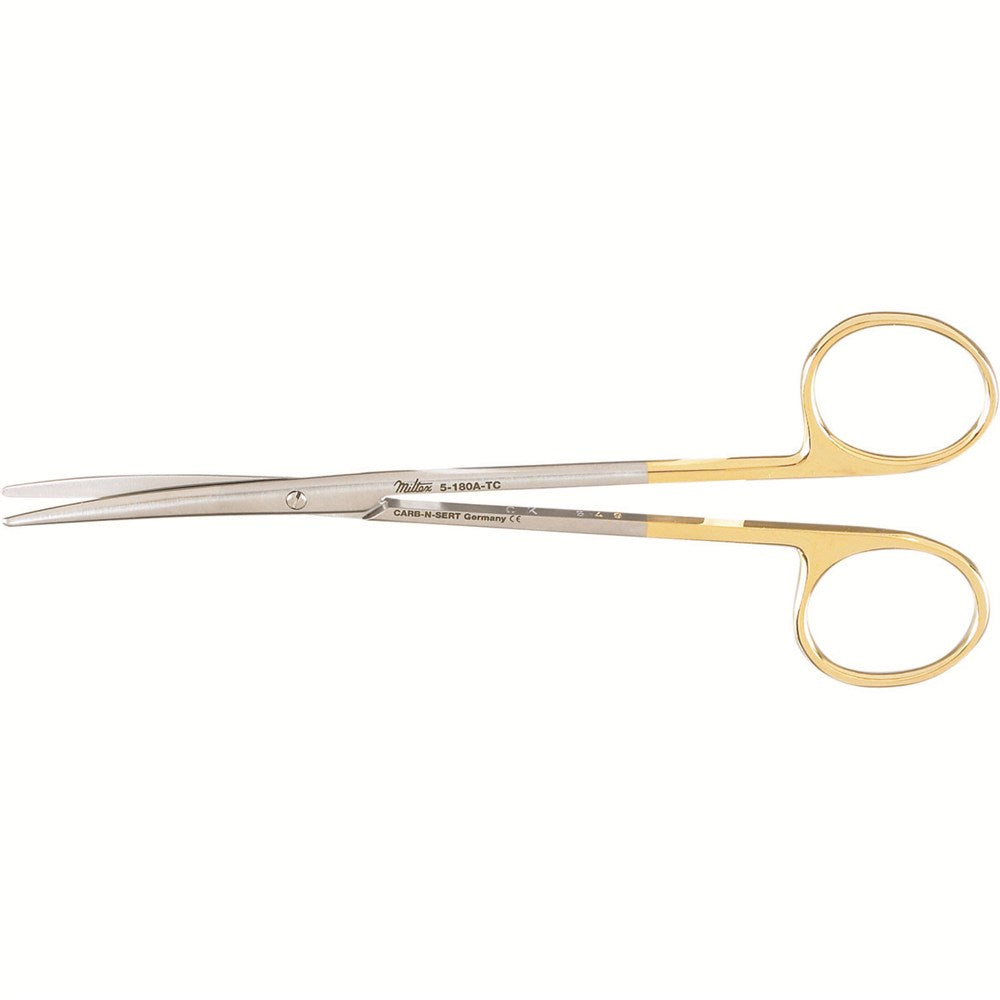 MILTEX Delicate Pattern METZENBAUM-LAHEY Scissors, 5-3/4" (145mm), Tungsten Carbide, curved, blunt points. MPN: 5-180A-TC