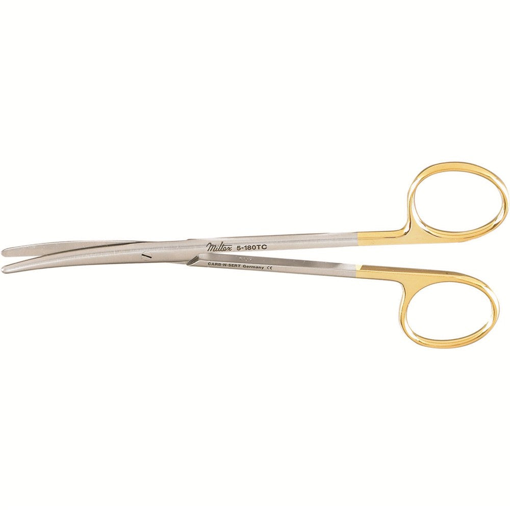 MILTEX METZENBAUM-LAHEY Scissors, 5-3/4" (144.5mm), Tungsten Carbide, Standard Pattern, curved, blunt points. MPN: 5-180TC