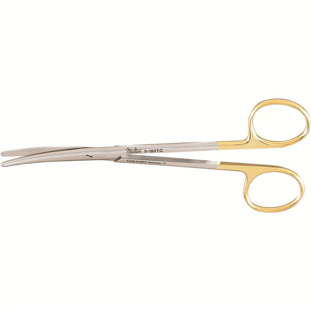 MILTEX METZENBAUM-LAHEY Scissors, 5-3/4" (144.5mm), Tungsten Carbide, Standard Pattern, curved, blunt points. MPN: 5-180TC