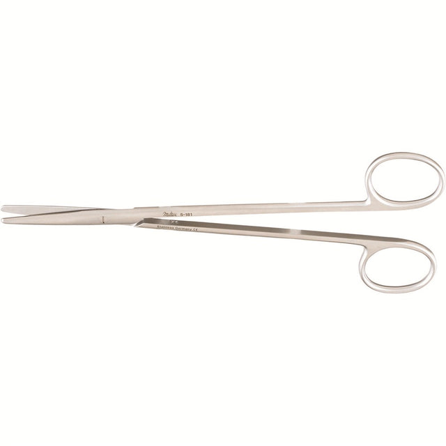 MILTEX Standard Pattern METZENBAUM Scissors, 7" (179mm), straight, blunt points. MPN: 5-181