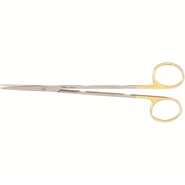 MILTEX Delicate Pattern METZENBAUM-NELSON Scissors, 9" (230mm), curved, blunt points, Tungsten Carbide. MPN: 5-189TC