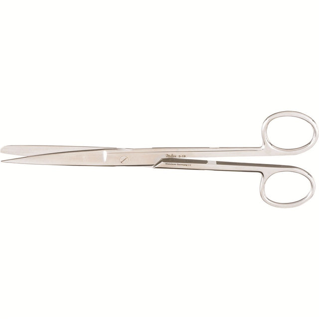 MILTEX Standard Pattern Operating Scissors, straight, 7-1/4" (185mm), Standard Pattern, sharp-blunt points. MPN: 5-19