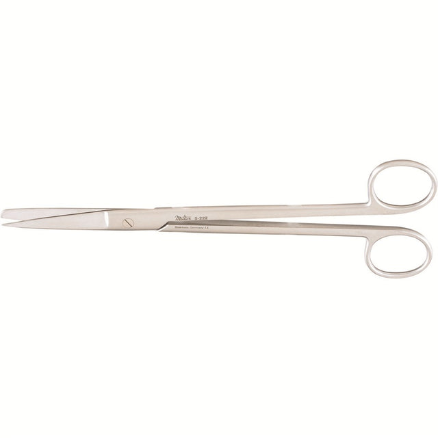 MILTEX SIMS Uterine Scissors, 7-3/4" (200mm), straight, sharp-blunt points. MPN: 5-222