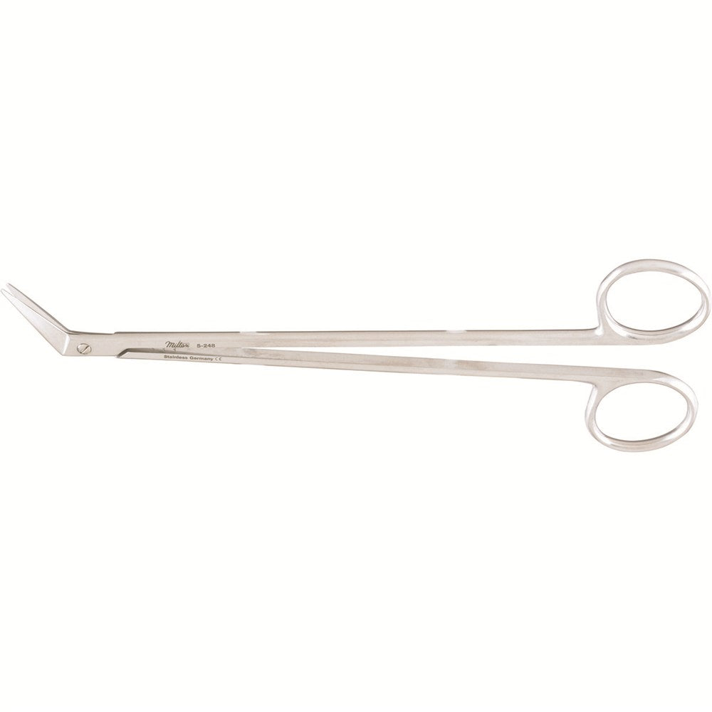 MILTEX POTTS-SMITH Scissors, 7-1/4" (18mm), angled on side 60 degrees, 14.5mm blades. MPN: 5-248