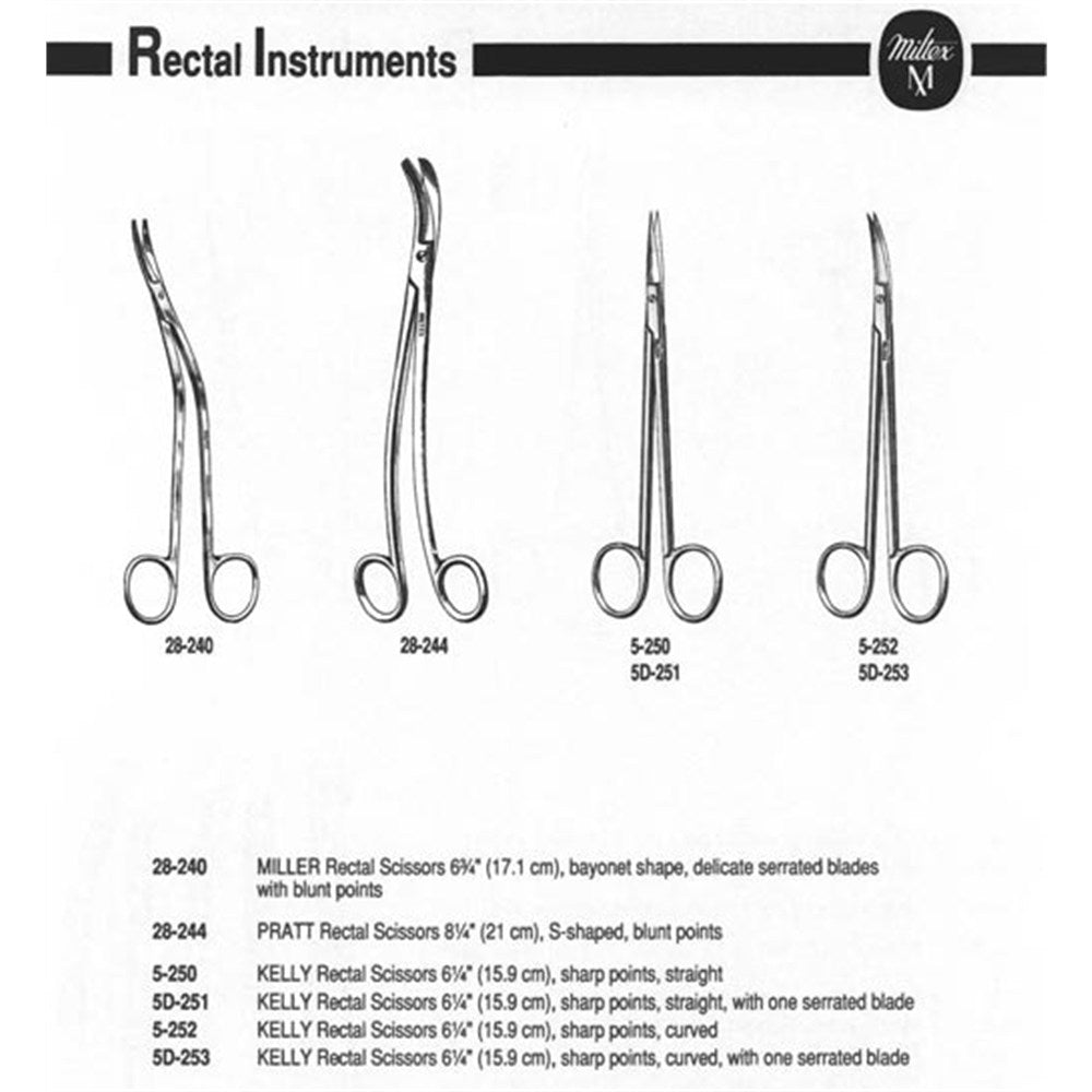 MILTEX KELLY Scissors, 6-1/4" (160mm), straight, sharp points. MPN: 5-250 - Image 4