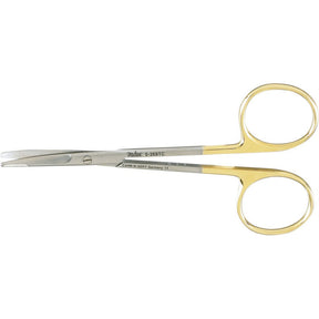 MILTEX KAYE Dissecting Scissors, 4-1/2" (114mm), tungsten carbide, curved, blunt points, one serrated blade. MPN: 5-269TC