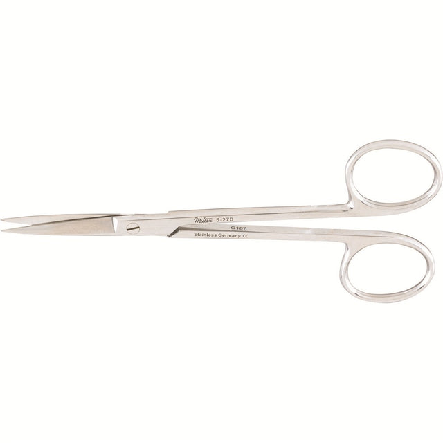 MILTEX WAGNER Plastic Surgery Scissors, 4-3/4" (12.1 cm), straight, sharp-sharp points, serrated blade. MPN: 5-270