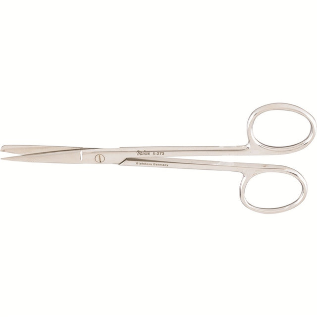 MILTEX WAGNER Plastic Surgery Scissors, 4-3/4" (12.1 cm), straight, sharp-blunt points, serrated blade. MPN: 5-273