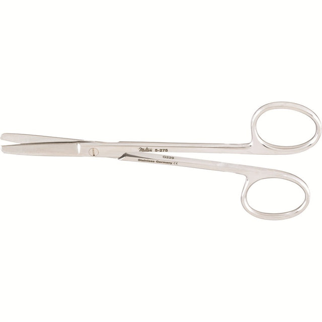 MILTEX WAGNER Plastic Surgery Scissors, 4-3/4" (12.1 cm), straight, blunt-blunt points, serrated blade. MPN: 5-275