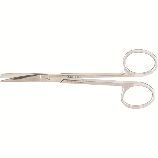 MILTEX WAGNER Plastic Surgery Scissors, 4-3/4" (119mm), curved, sharp-blunt points. MPN: 5-278
