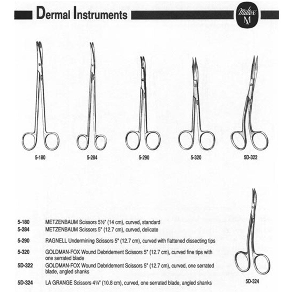 MILTEX Delicate Pattern METZENBAUM Scissors, curved, 5" (12.7 cm). MPN: 5-284 - Image 4