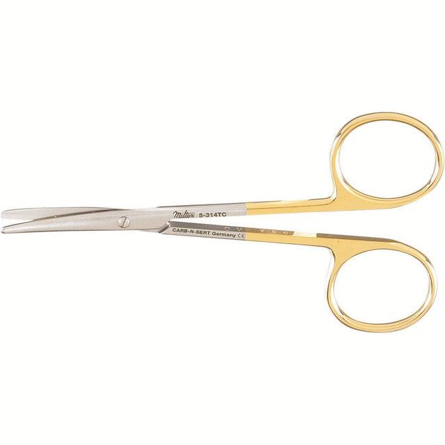 MILTEX Strabismus Scissors, 4-1/2" (115mm), Tungsten Carbide, Curved, Blunt Points. MPN: 5-314TC