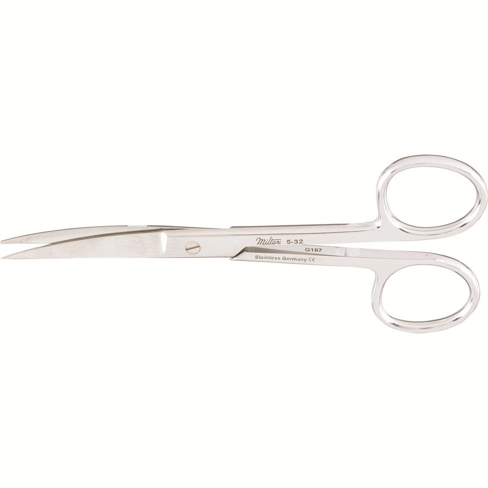 MILTEX Standard Pattern Operating Scissors, curved, 4-1/2" (11.4cm), sharp/sharp points. MPN: 5-32